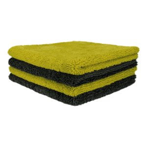 Elemental 4 pack edgeless Buffingtowel 380 gsm  Daytona Grey en Hyper yellow
