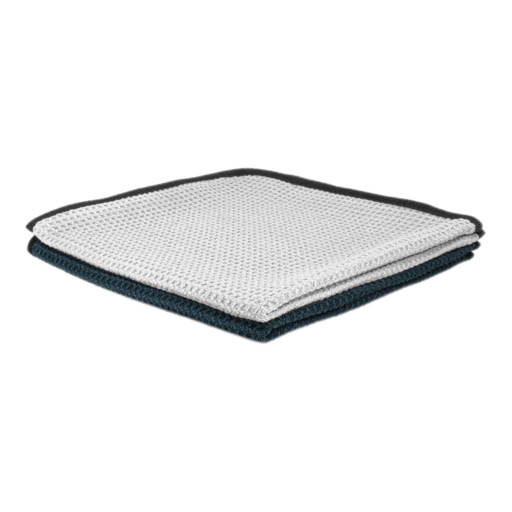 Brilliant 2 pack 400 gsm Glass Towel Bright silver & Vivid Grey