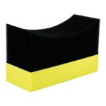 BLACK/YELLOW ROUNDED WHEEL SPONGE
